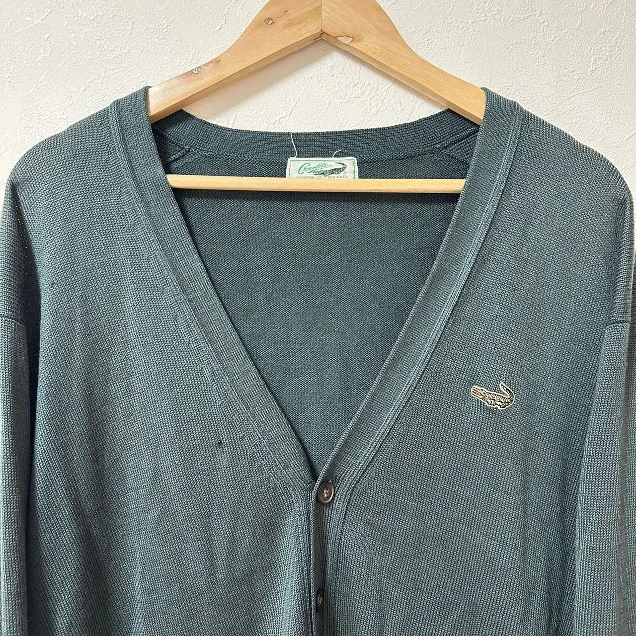 w^)b Crocodile クロコダイル カーディガン ブランドロゴ 刺繍 