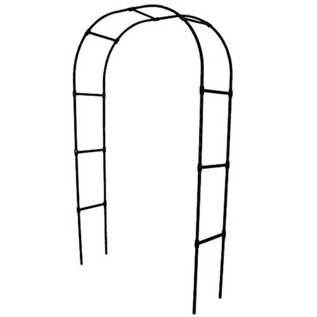 DAIM 第一ビニール 組み立てかんたんフラワーアーチ ブラック W120 ガーデンアーチ 薔薇 バラ 工具不要 つる性植物 クレマチス