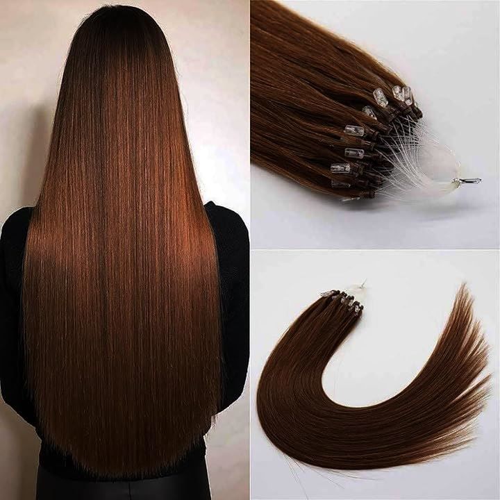XUANHEFA 人毛 ring loop hair チップエクステ レミーエクステ