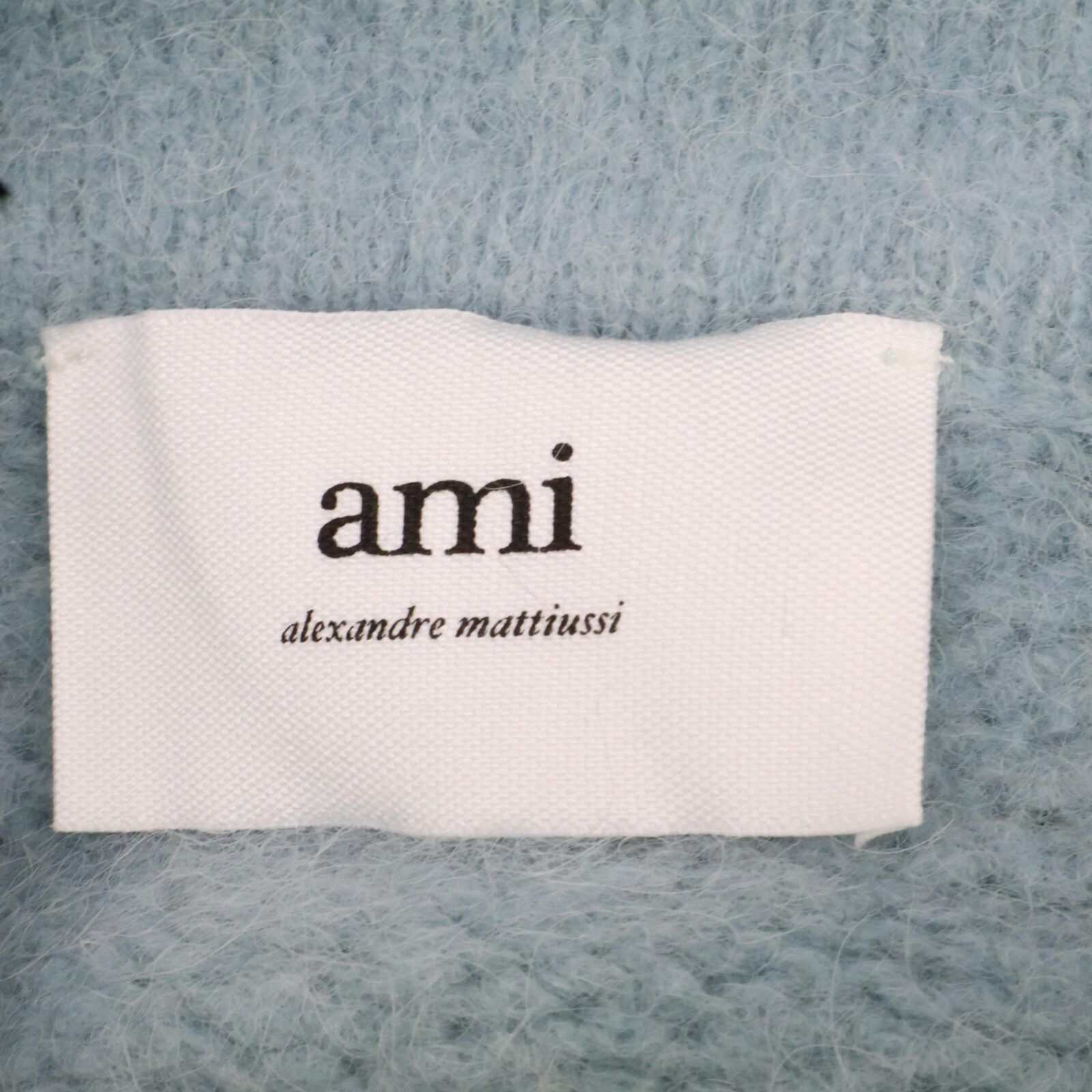 AMI PARIS アミパリス ﾌﾞﾙｰ ｱﾙﾊﾟｶ混 ﾆｯﾄｾｰﾀｰ M amiparis セーター