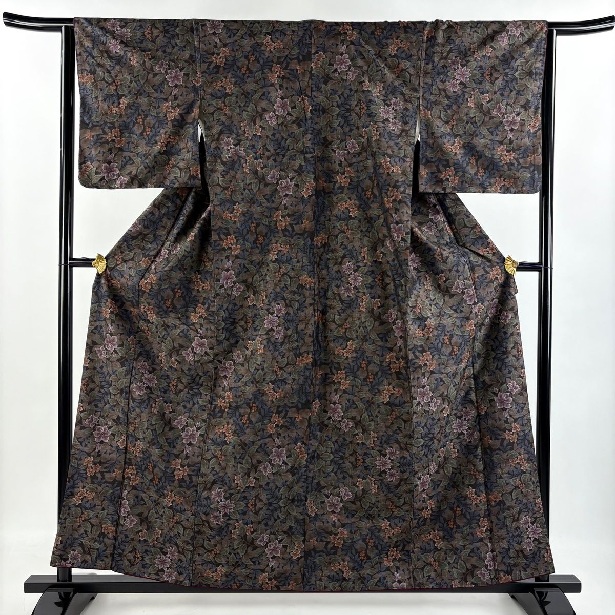 大島紬 名品 身丈159cm 裄丈64cm 正絹 【】