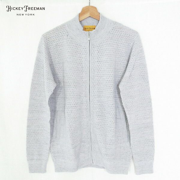 80%OFF 新品 ヒッキーフリーマン Hickey Freeman ジップニット L 
