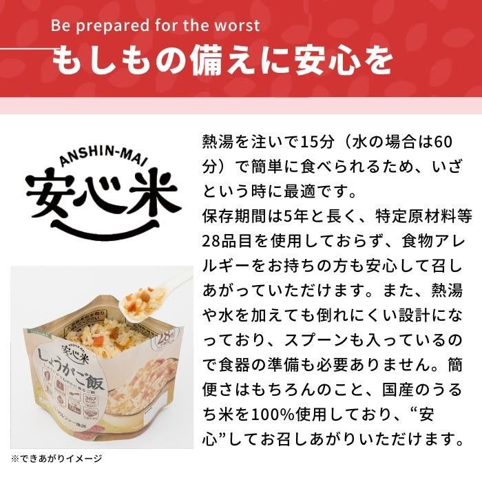 アルファー食品 安心米 しょうがご飯 玄米入り 100g 50袋セット 11421769