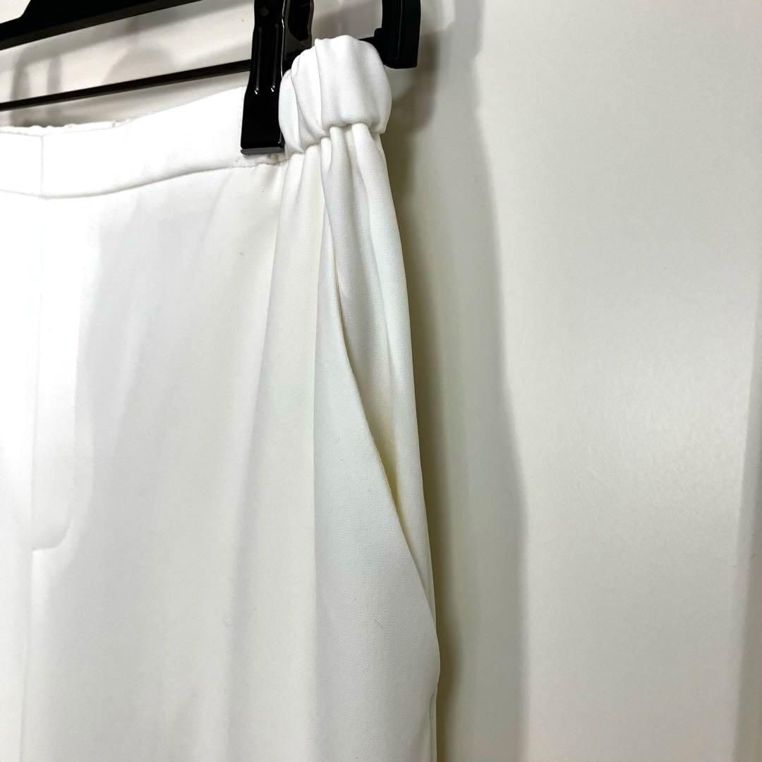 Conte（コンテ） スリットテーパードパンツ サイズ：38 ホワイト  