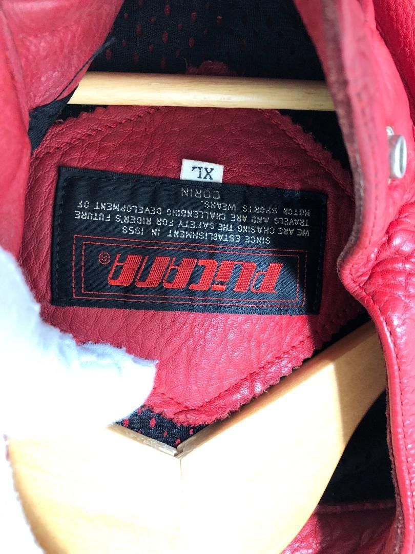 513061 PLICANA レディース レザー ライダース XL レッド ジャケット プリカーナ SIROKUMA-CORPORATION_COM