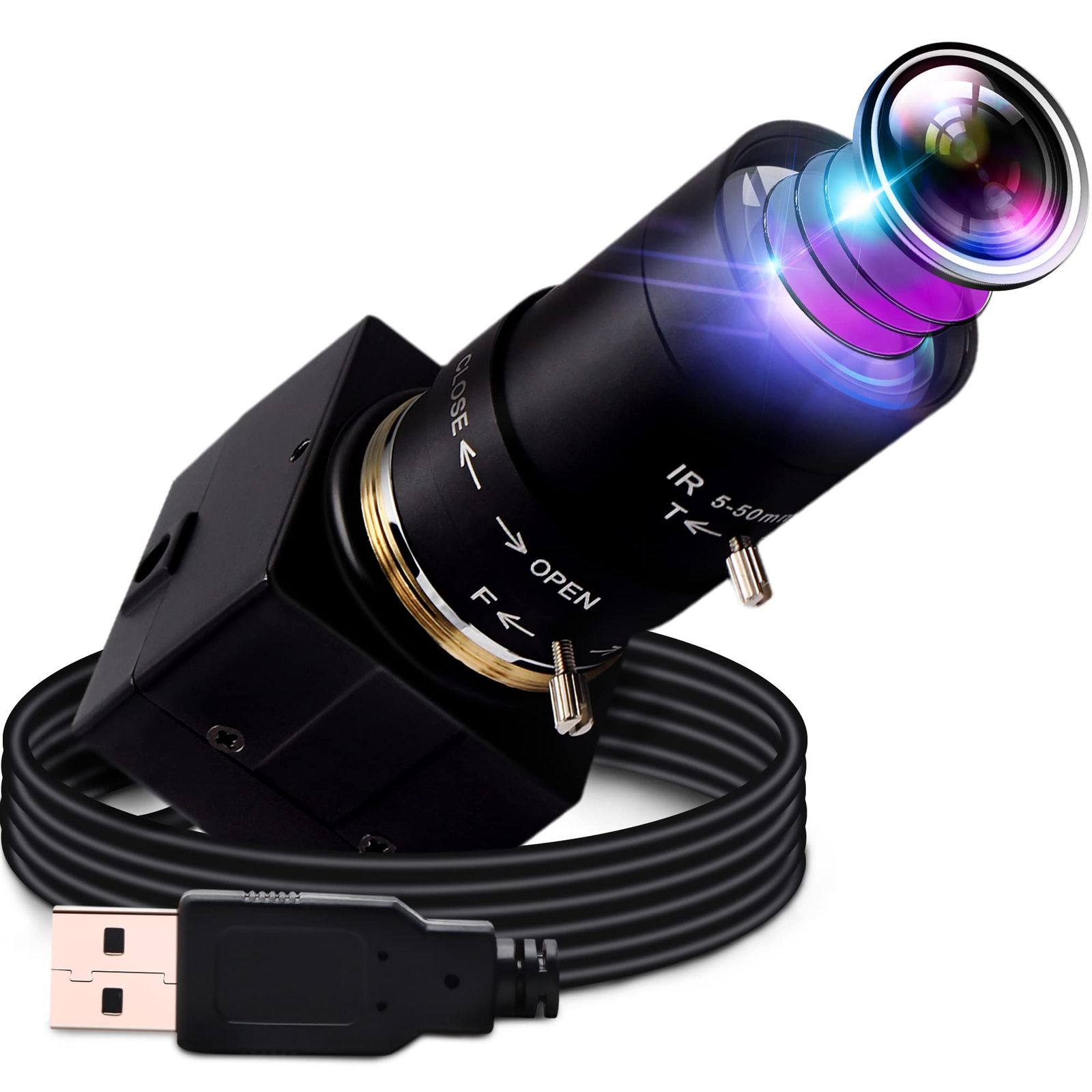 新品 ELP USBカメラ 接写 ズーム Webカメラ 1080P 可変焦点レンズ