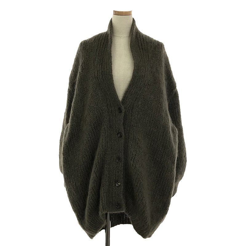 極美品 nowos ノーウォス モヘアカーディガン ブラック FREE