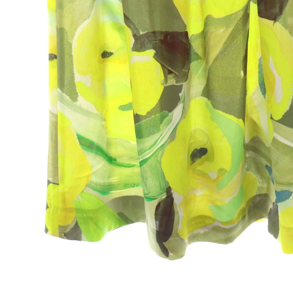 【極美品】ボールジィ　ダブルフラワープリント ランダムタックフレアスカート BALLSEY（ボールジィ）の「ダブルフラワープリント ランダム