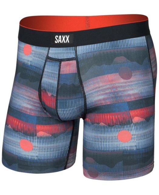 送料無料 サックス メンズ ボクサーパンツ アンダーウェア Men s Multi-Sport Printed Mesh Boxer Briefs Mystery Peaks-multi