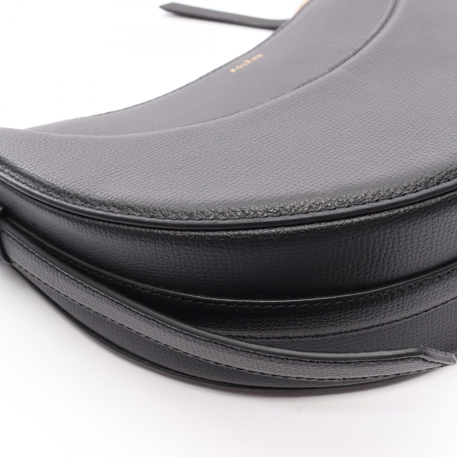 POLENE ポレーヌ　ショルダーバッグ ブラック POLENE □極美品□ ポレーヌ ベリ レザー チェーン ショルダー