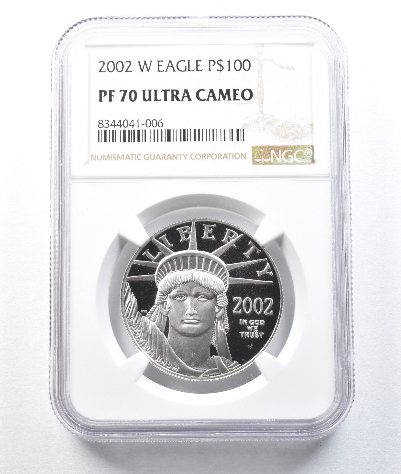 2002W 100ドル アメリカン プラチナ イーグル 1オンス プラチナ PF70 UCAM NGC *8777