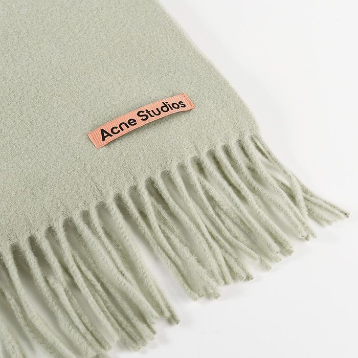 Acne Studios - フリンジウールスカーフ - スキニー - ネイビー