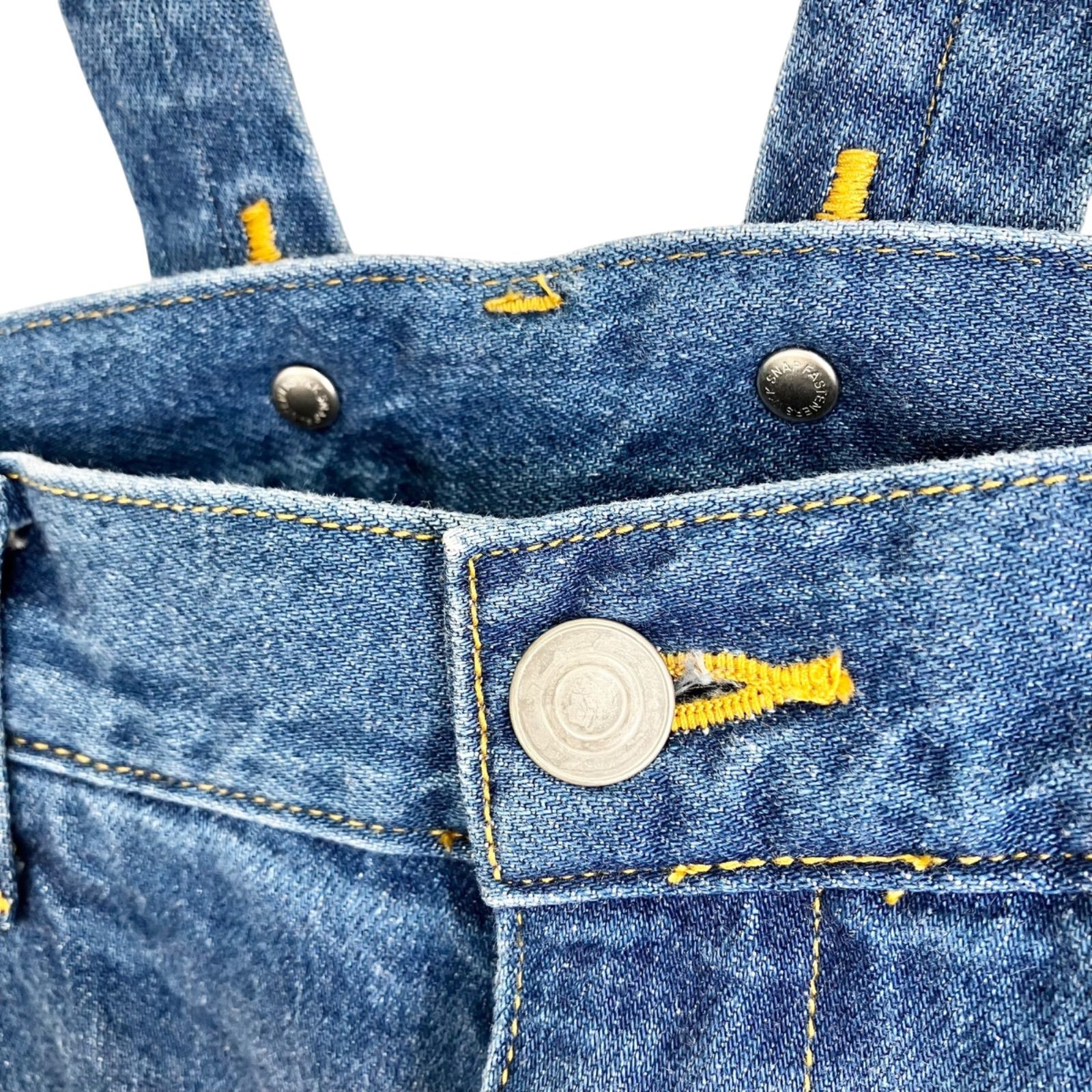 GEMINI 2025SS サスペンダーデニムパンツ F ブルー Whim Gazette ウィムガゼット ゲミニー ワイドデニムパンツ コットン WGZ1041102A0015 FORTGASGNV_COM_BR