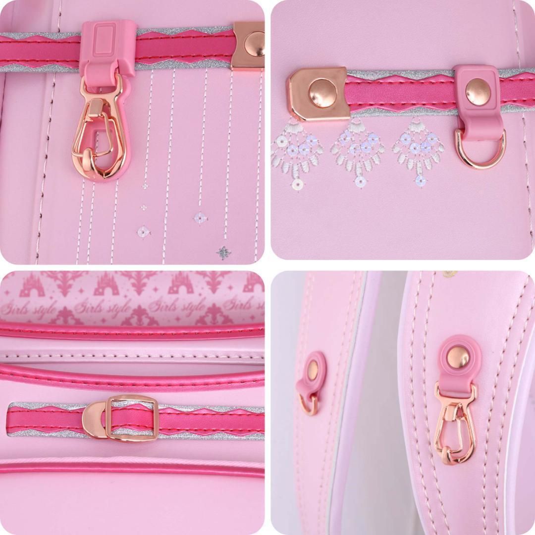 人気アイテムが再入荷！ ランドセル 6年保証 刺繍 スパンコール 女の子 ピンク サクラ 軽量 ワンタッチロック 軽い 1年生 入学式 女子 かわいい おしゃれ 【数量限定超特価!!】