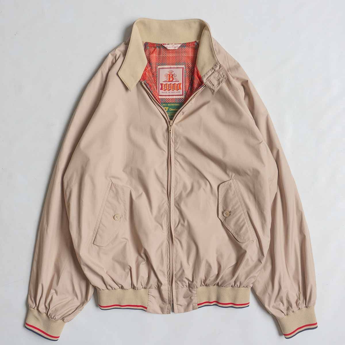 【美品】 BARACUTA 【G9 スウィングトップ ハリントンジャケット】 38 バラクータ タン イングランド製 メッシュ OLMETEX 2408252