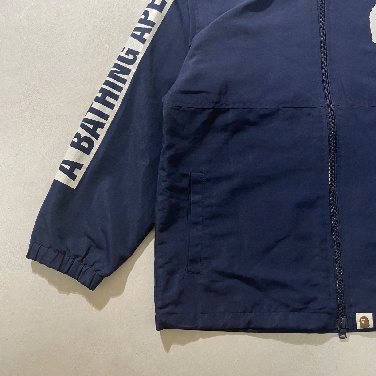 130cm】A BATHING APE エイプ ナイロン フルジップ フード付き