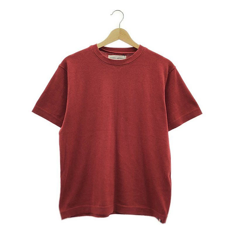 extreme cashmere | エクストリームカシミヤ | コットン カシミヤ クルーネック Tシャツ カットソー | レッド | レディース
