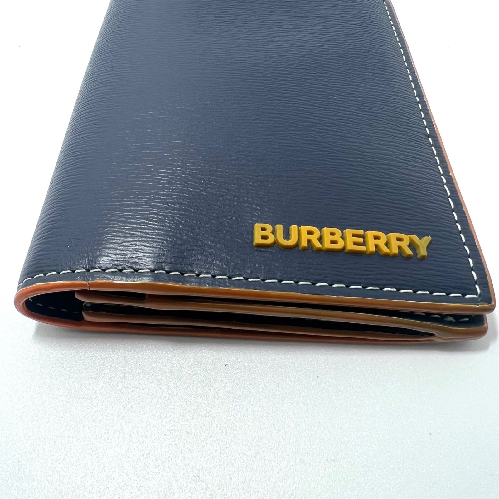 未使用】Burberry バーバリー 長財布 二つ折り財布 ブルー系 ネイビー 