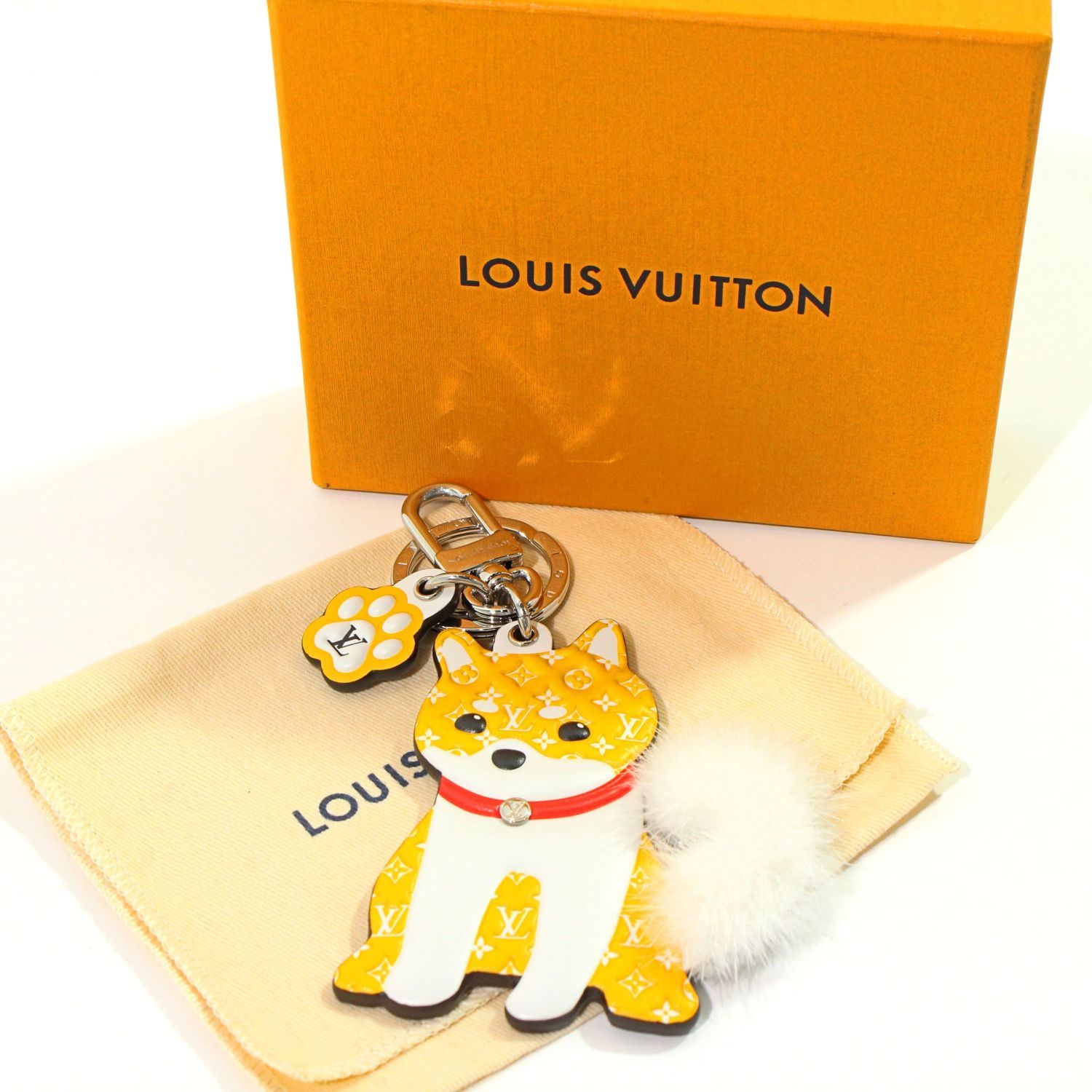 ルイヴィトン M01199 ポルトクレ LV シバチャーム ミンクファー