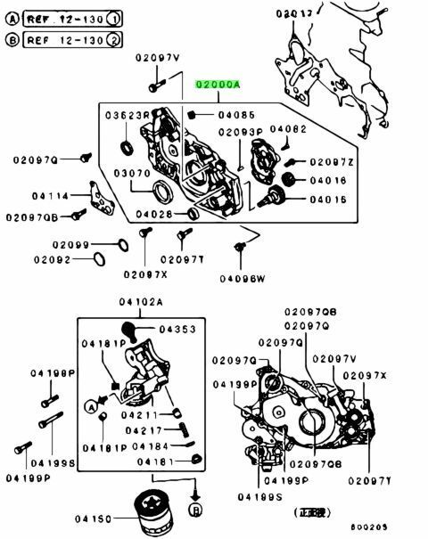 ●新品 三菱 CT9A CP9A ランサーエボリューション 5 6 7 8 9 純正 オイルポンプ シリンダーブロック ケース ASSY CASE CYLINDER BLOCK FR