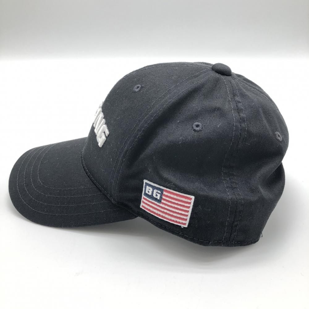 ☆特価☆【超美品】ブリーフィング キャップ 黒×白 立体ロゴ刺しゅう