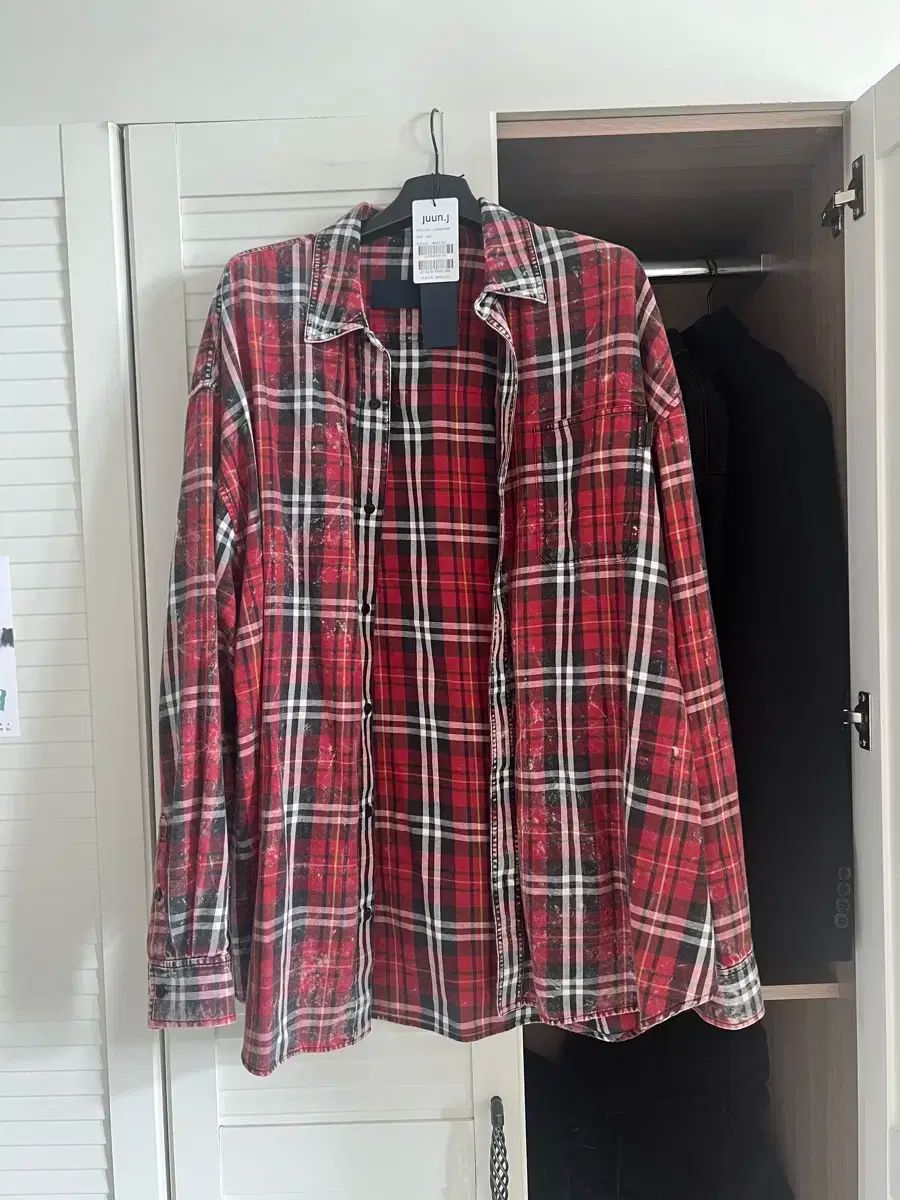 50 ジュンジェイ 25ss Island レッド マックスフィット シャツ