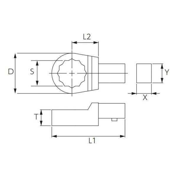 KTC 京都機械工具 14X18メガネ交換ヘッド 21mm GX1418-M21 ラチェットめがねヘッド | ＫＴＣツールオフィシャルサイト