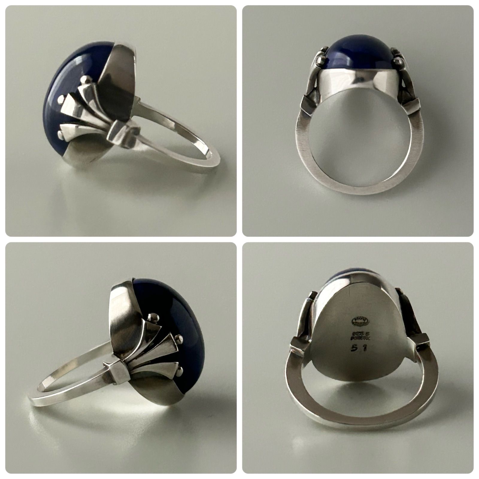 希少 ジョージジェンセン シルバー 925 リング 54 元箱有り