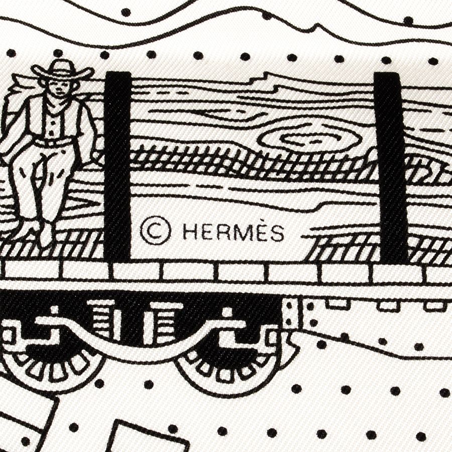 エルメス　シルクバンダナ 55 オール・アボード スカーフ【HERMES】シルクバンダナ 55《オール・アボード！》1色