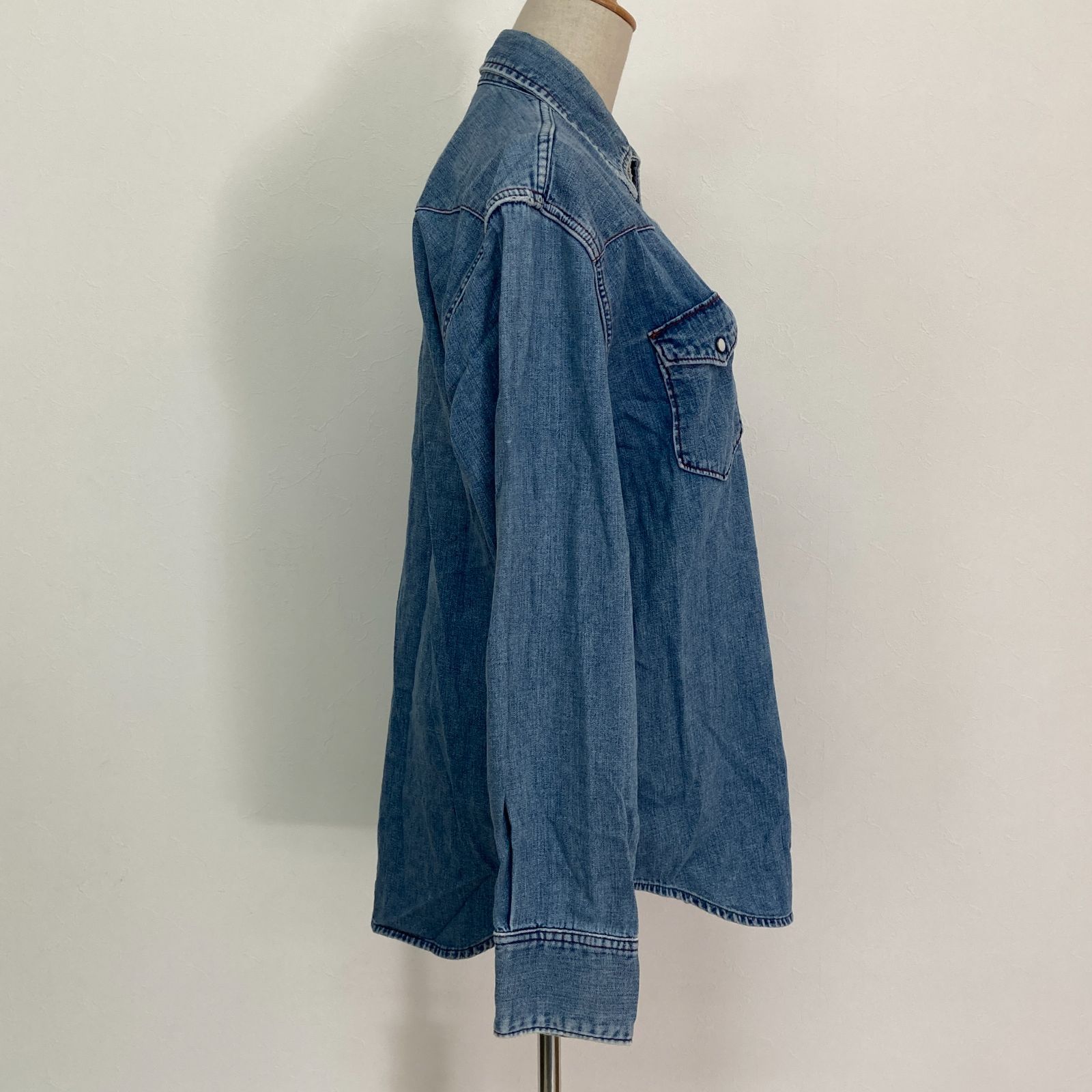 Japanese Vintage Bartack ヴィンテージ加工 ウエスタンデニムシャツ 