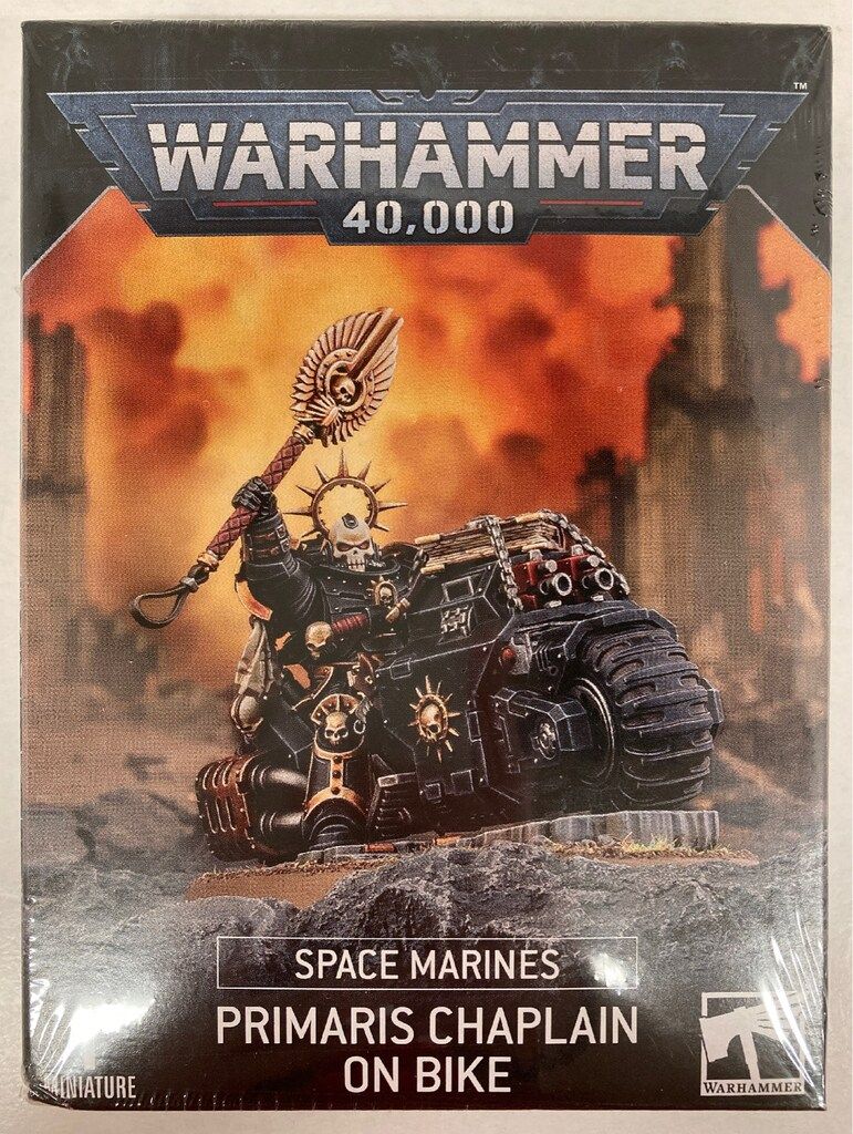 GAMESWORKSHOP WARHAMMER40000 SPACE MARINE Primaris Chaplain on Bike