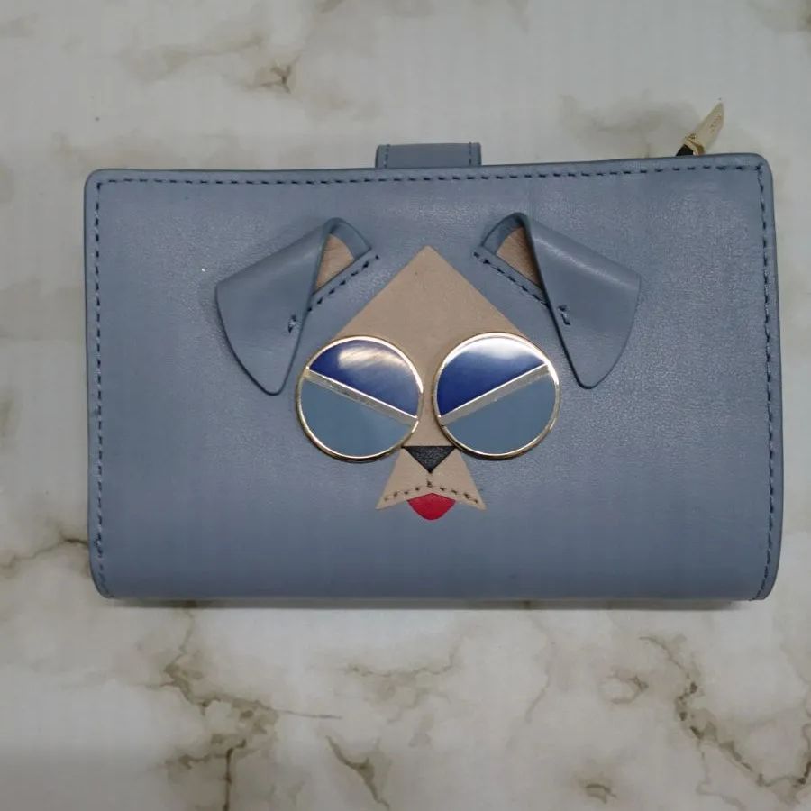 メルカリshops Kate Spade ケイトスペード 財布 ウォレット 犬 ドッグ 美品