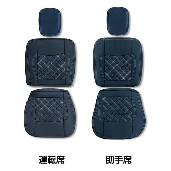 17スーパーグレート H29.5～ シートカバー車種 設計 トラック用シートカバー ホワイトステッチ 運転席のみ