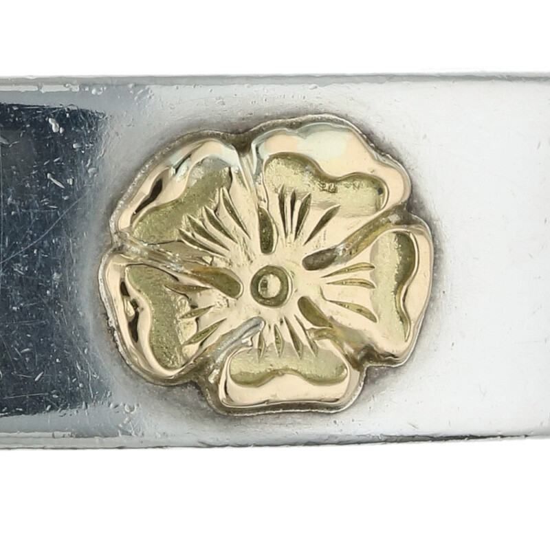 ゴローズ ダブルローズ付き平打ち M ブレスレット メンズ M goro's