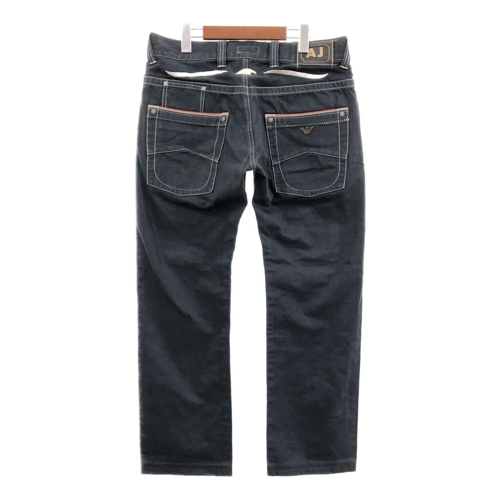 ARMANI JEANS アルマーニ ジーンズ ダメージ デニムパンツ ネイビー (メンズ W32) 中古 古着 Q4708