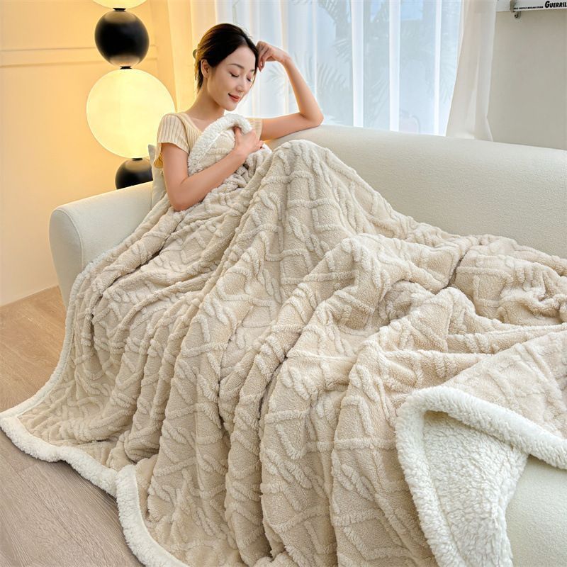 ベッドカバー ブランケットマルチカバー 毛布 ソファケット 洗える 布団 150*200cm カーキ MT-07