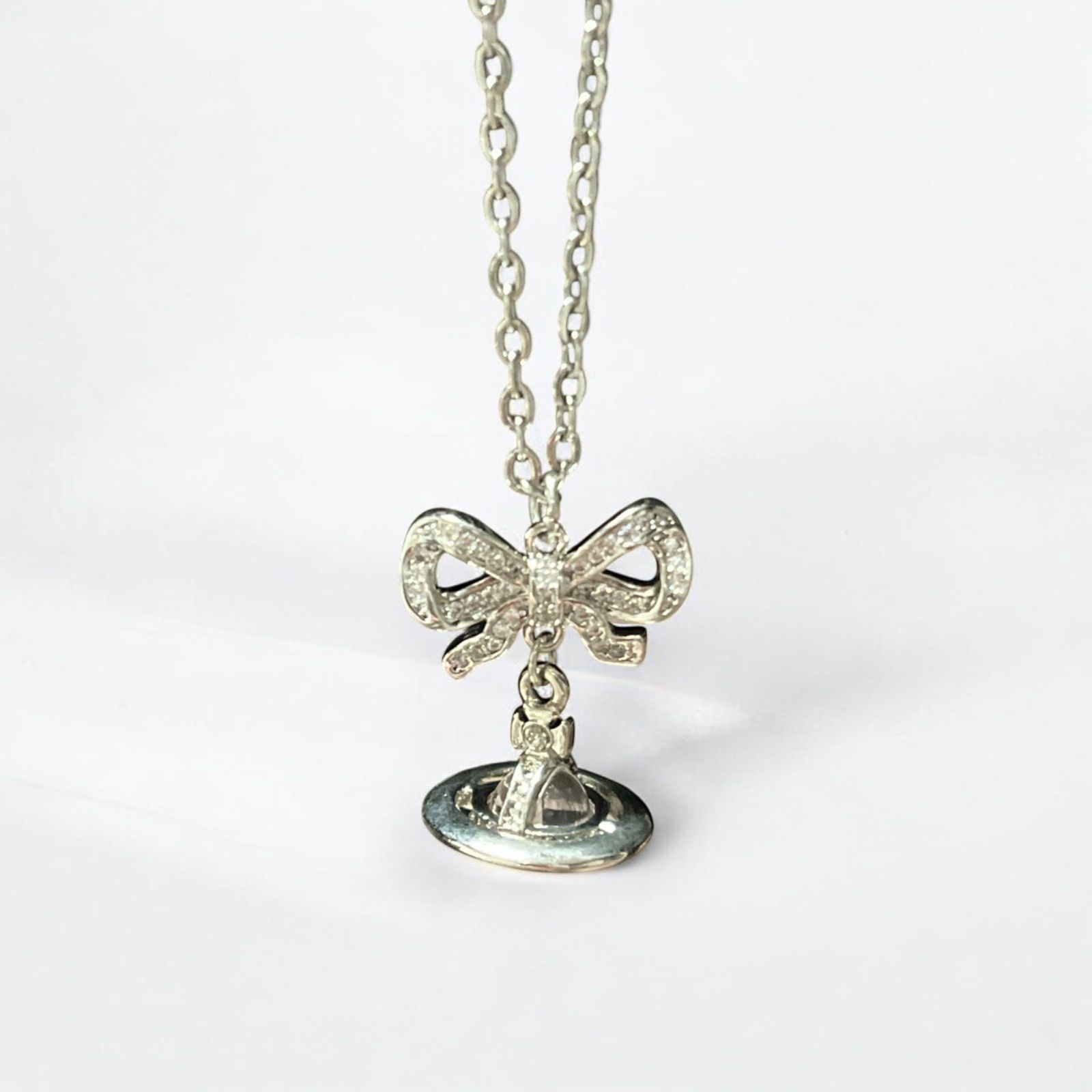 Vivienne Westwood リボンドロップオーブネックレス アクセサリー