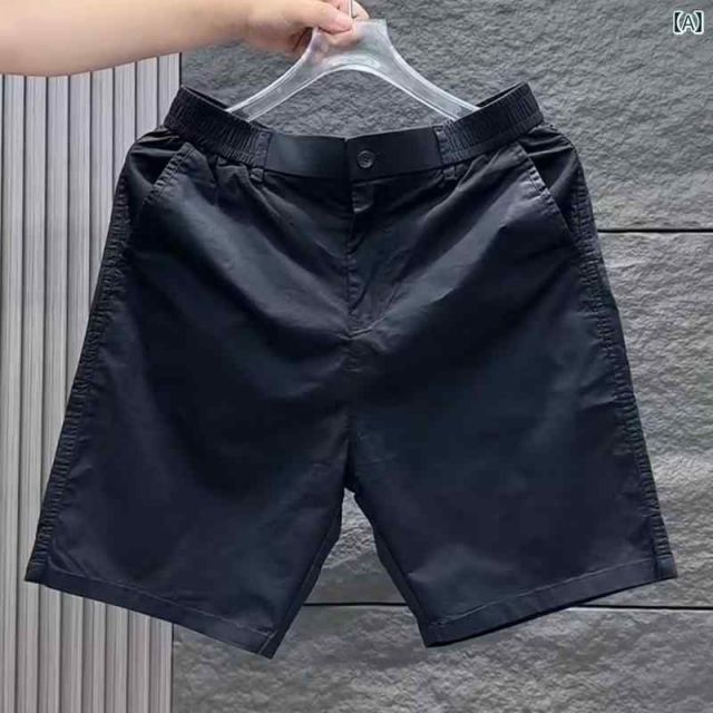 種類11：3XL /A：black メンズ ファッション 服 男性用 オシャレ シンプル 大人 かっこいい 大きいサイズ ストリート 紳士服 夏 ファッション 無地 五分丈 カジュアル パンツ ストレート スポー