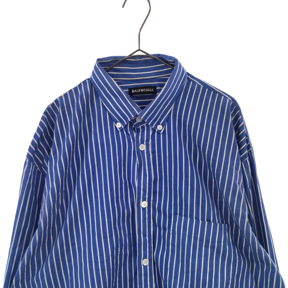 BALENCIAGA (バレンシアガ) 19AW Back Logo Stripe Shirts 556878