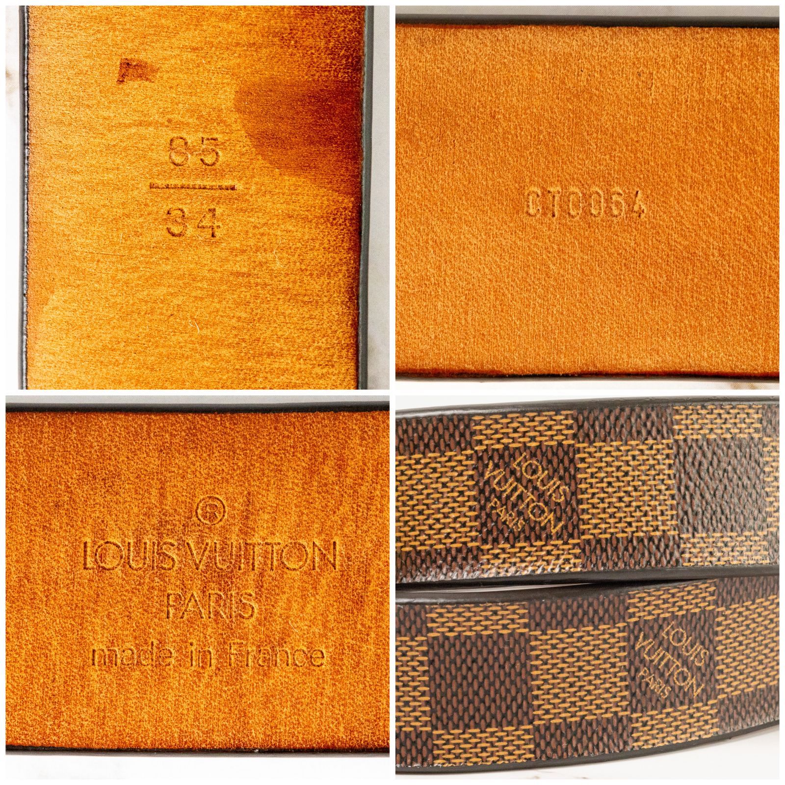 ルイヴィトン ダミエ サンチュール キャレ ベルト ゴールド金具 85/34 楽天市場】LOUIS VUITTON ルイ ヴィトン ダミエ サンチュール