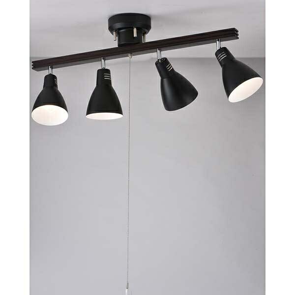 4灯シーリングライト 電球別売り|ブラック LT-YN40AW-K