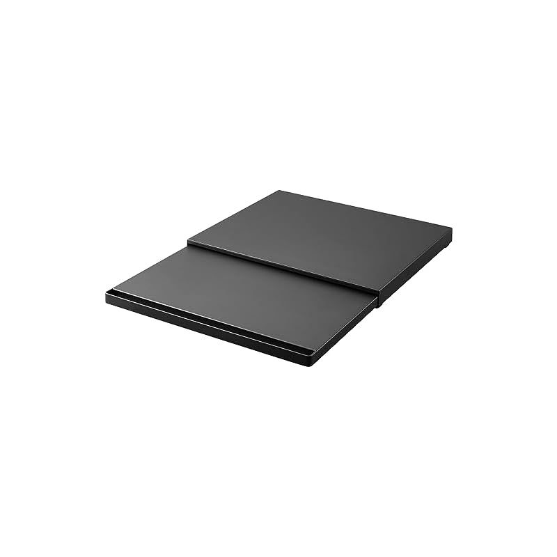 山崎実業(Yamazaki) 【 完成品 ストッパーのみ要取付 】 キッチン 家電下 スライドテーブル ブラック 約W45×D39～64.5×H4cm タワー tower スライド棚 小物収納 ちょい置き 作業スペース 0