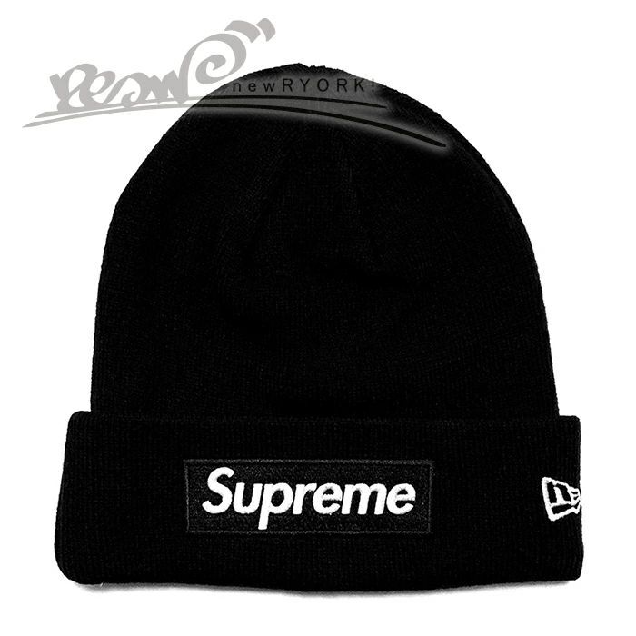 送料無料 メンズ ニットキャップ ブラック Supreme シュプリーム New Era Box Logo Beanie FW24BN13 シュプリームニューエラコラボボックスロゴビーニー se1203r