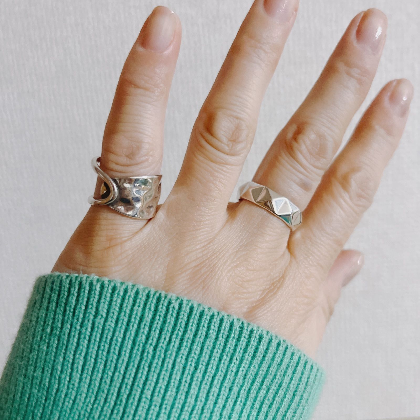 格安新品 シルバーリング指輪セット韓国オルチャンフリーサイズ