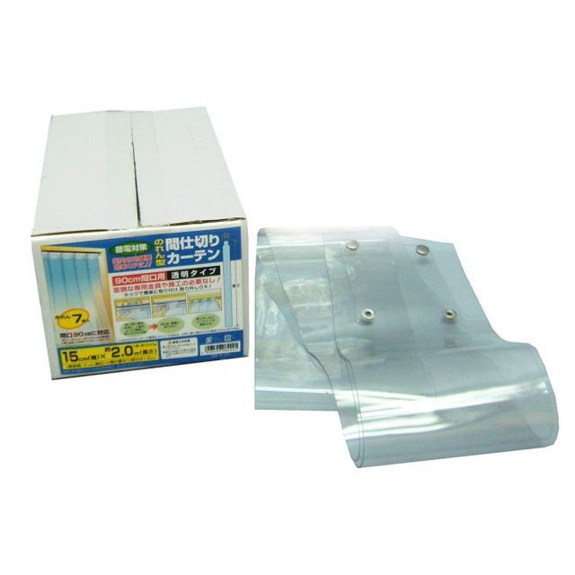 限定特価、激安販売。 ユタカメイク のれん型間仕切りカーテン 透明 15cmX約2m 7枚 B-351 入荷数限り！