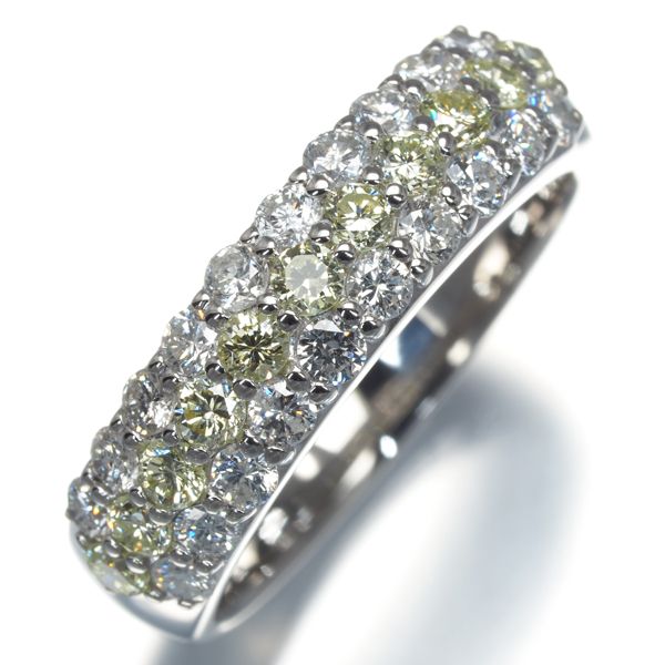 イエロー&クリア ダイヤ ダイヤモンド 1.00ct リング Pt900 #174507  