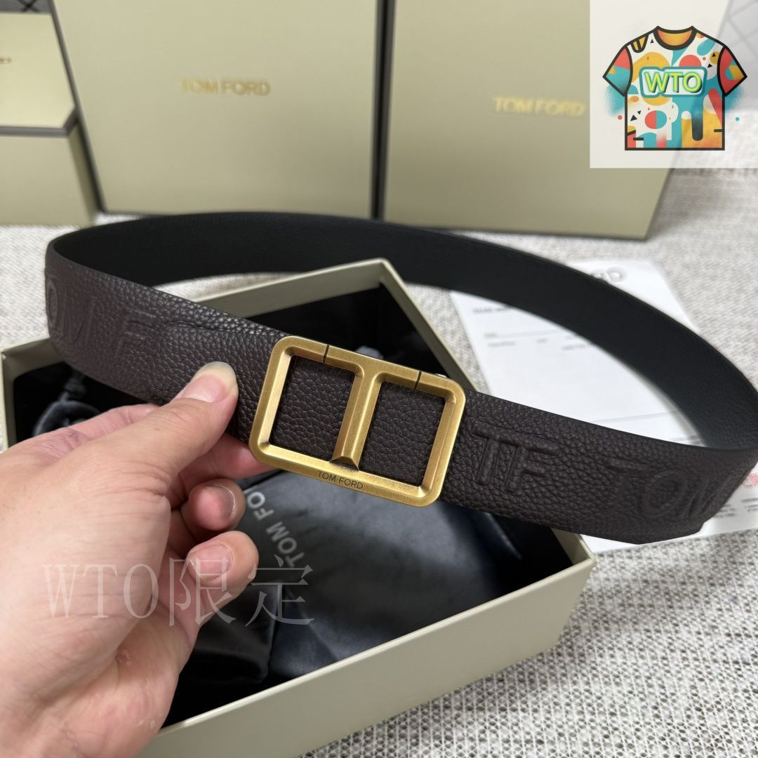 今日WTO】Tom Ford トムフォード ダブルフェイスレザーベルト-1