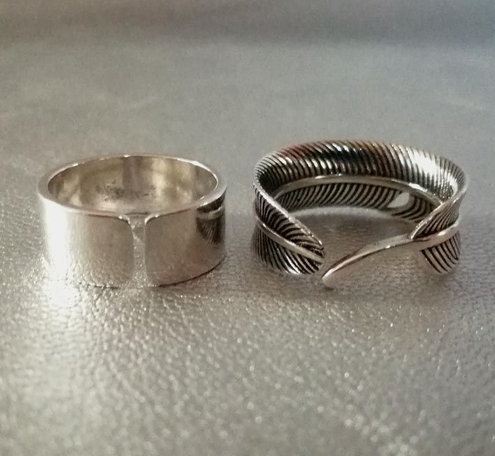 新品【 インディアンジュエリー リング 2個 】イーグル フェザー