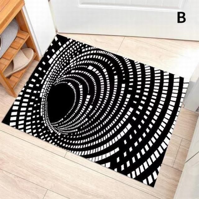 新品未使用】絵画風絨毯 カーペット 玄関用 スワン 玄関 廊下 絵画