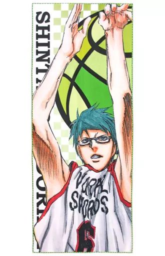 [Used] Towel/Tenugui (Character) Midorima Shintaro Character Large Towel “Kuroko's Basketball” Jump Festa 2017 Goods